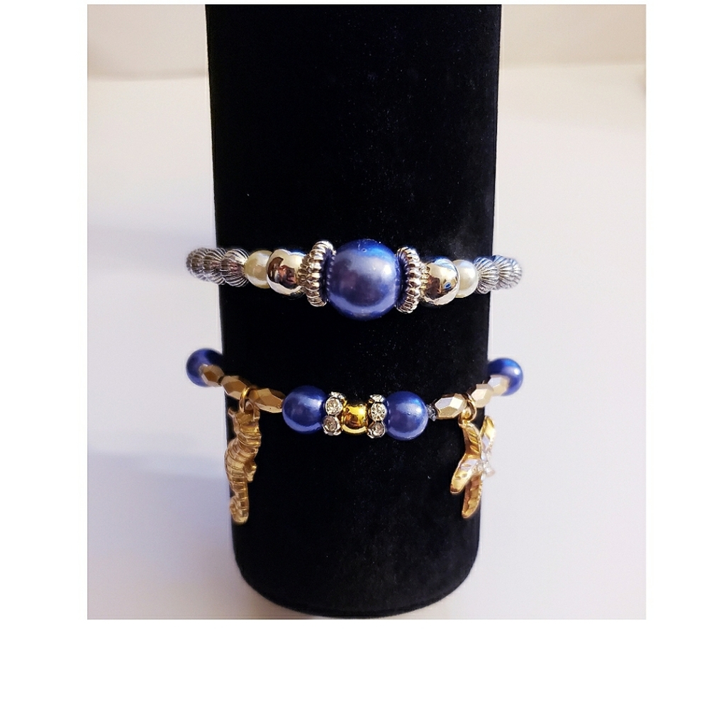 NEW 2 PIECE BEADED BRACELET